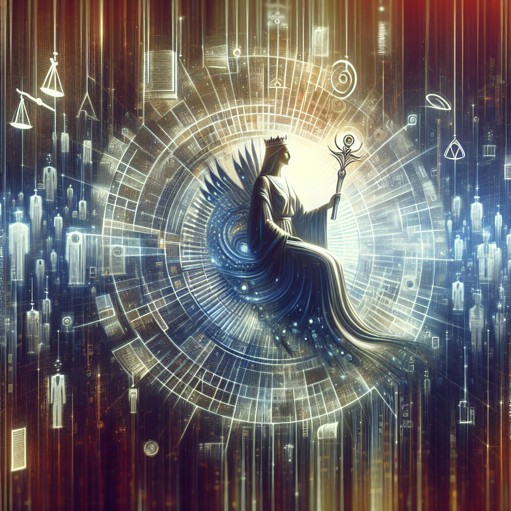 Generate a high-resolution photorealistic image that depicts an abstract concept of a notable triumph in a court of justice in the year 2025. Highlight the effects of soft, natural lighting and the play of delicate shadows on a visually stunning record book of verdicts.