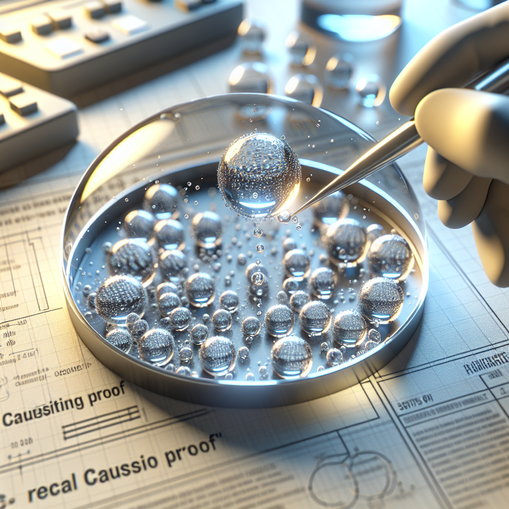 Create a detailed and high-quality photorealistic image that showcases a conceptual representation of 'ALS Causation Proof.' It should depict droplets of water in close-up to symbolize the 'real water link.' The scene should be illuminated with natural lighting, casting soft shadows for an added layer of realism. It is important to make the representation evocative to connote the term 'shocking.' Ensure that the scene has a scientific vibe as if a groundbreaking discovery has just been made.