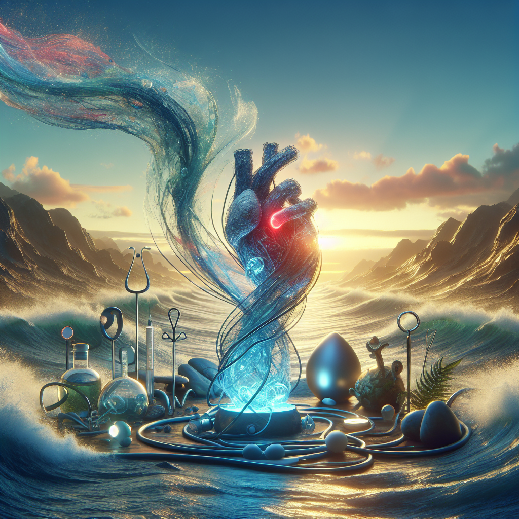 Generate a photorealistic image using gentle natural lighting and soft shadows. The scene portrays the significance of a fight against ALS (Amyotrophic Lateral Sclerosis) through a symbolic representation. There is a moving water body in the background indicating the fluidity and unstoppable nature of life. The foreground displays symbolic items involved in the fight such as a symbol of hope, strength, or love. This visual story is meant to capture the heart and spirit of those battling ALS, serving as an homage to their courage and resilience.