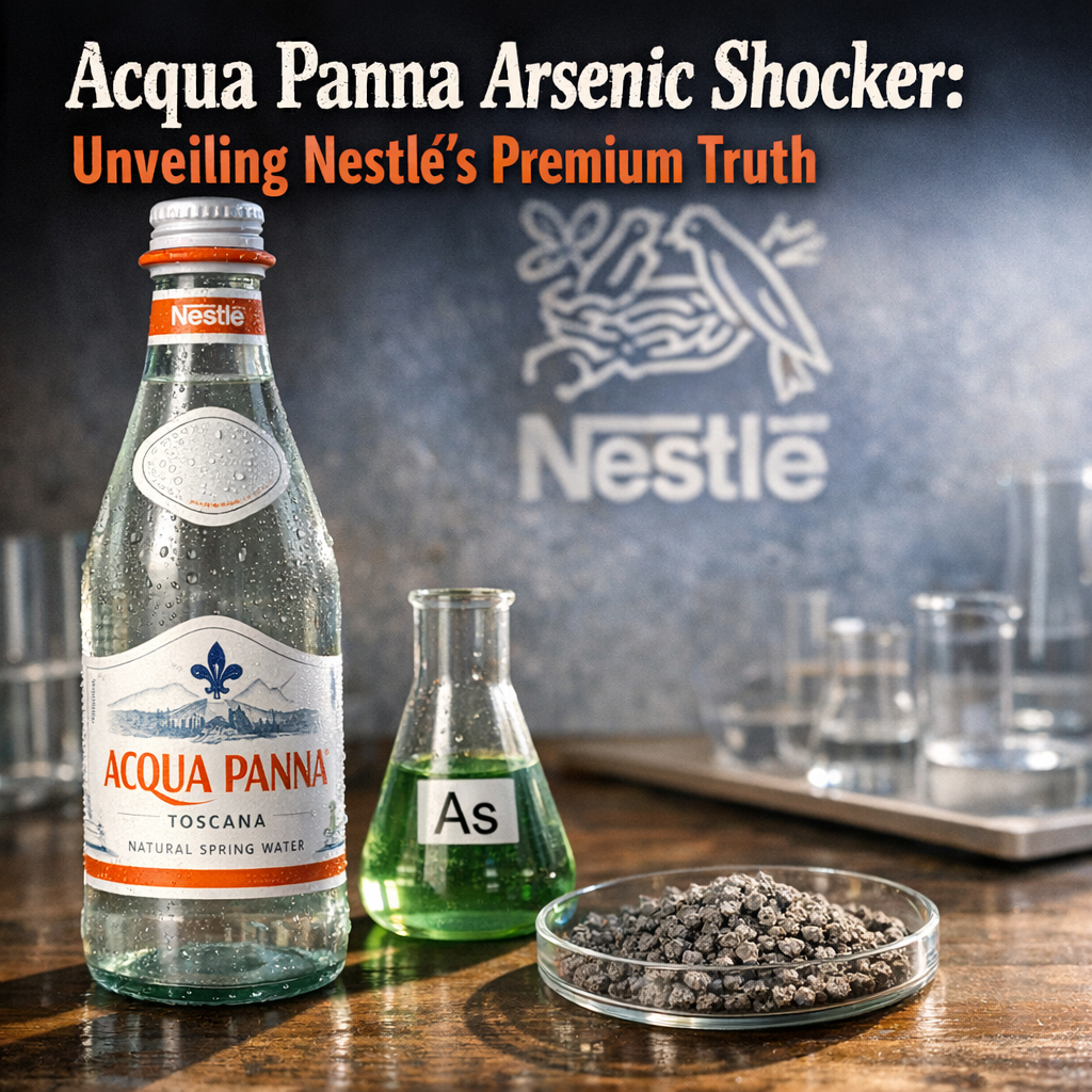 Illustration of Acqua Panna Arsenic Shocker: Unveiling Nestlé's Premium Truth