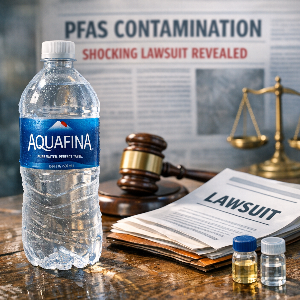 Illustration of Aquafina PFAS Contamination: Shocking Lawsuit Revealed