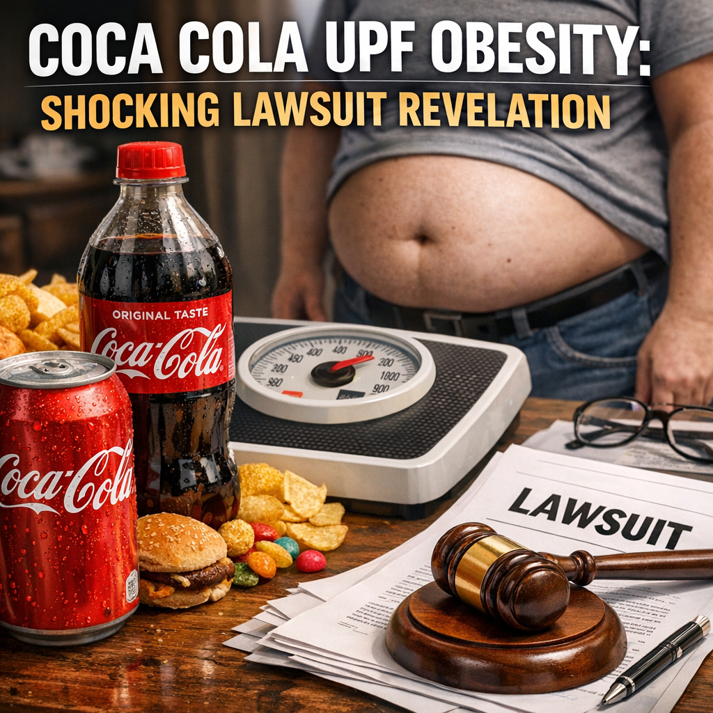 Illustration of Coca Cola UPF Obesity: Shocking Lawsuit Revelation
