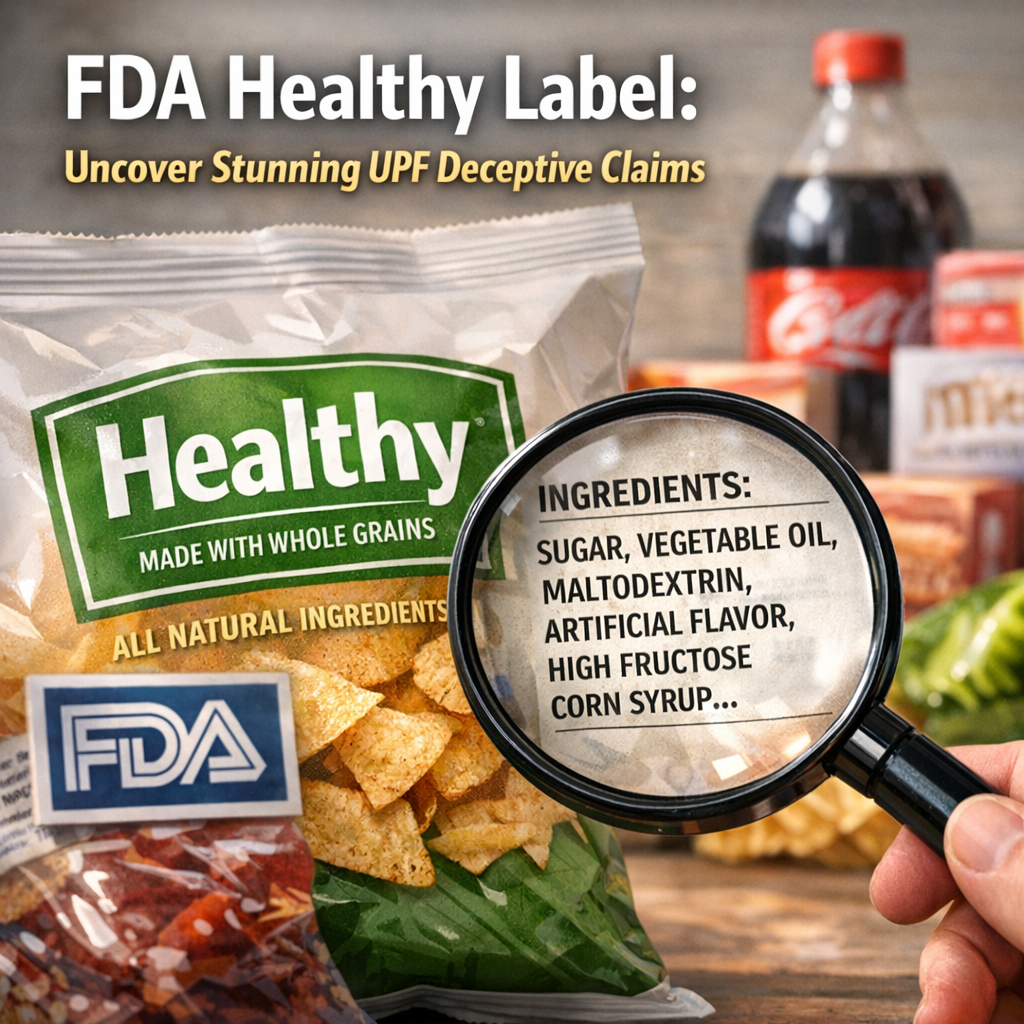 Illustration of FDA Healthy Label: Uncover Stunning UPF Deceptive Claims