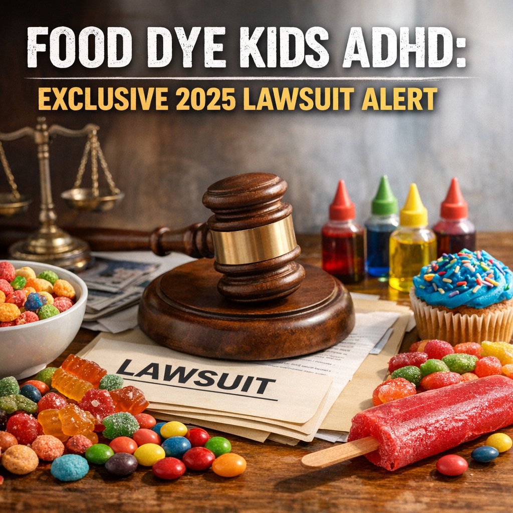 Illustration of Food Dye Kids ADHD: Exclusive 2025 Lawsuit Alert