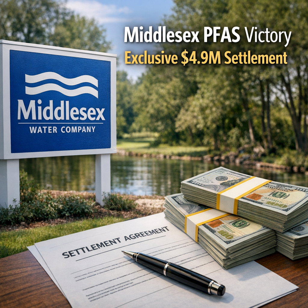 middlesex pfoa contamination illustration for Middlesex PFAS Victory: Exclusive $4.9M Settlement