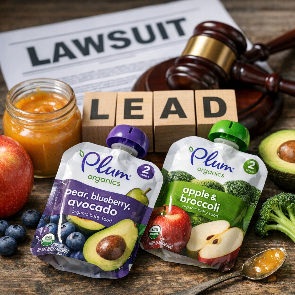 Illustration of Plum Organics Lead Lawsuit: Shocking Baby Food Revelations