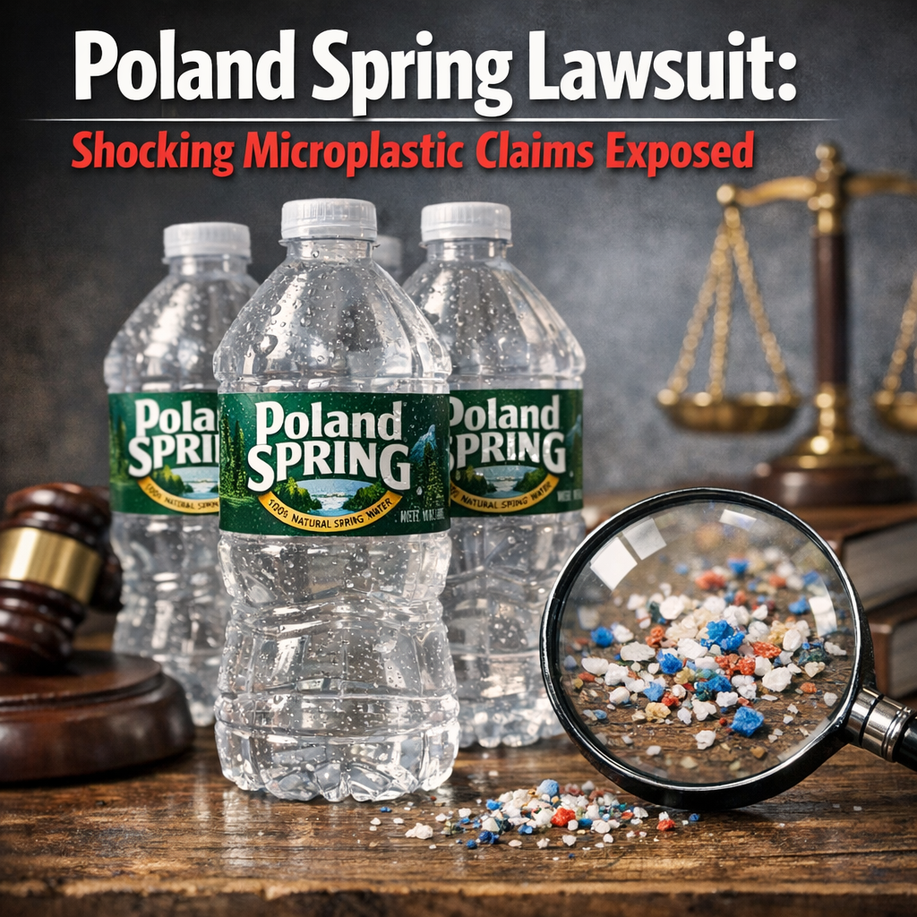 poland spring natural water illustration for Poland Spring Lawsuit: Shocking Microplastic Claims Exposed