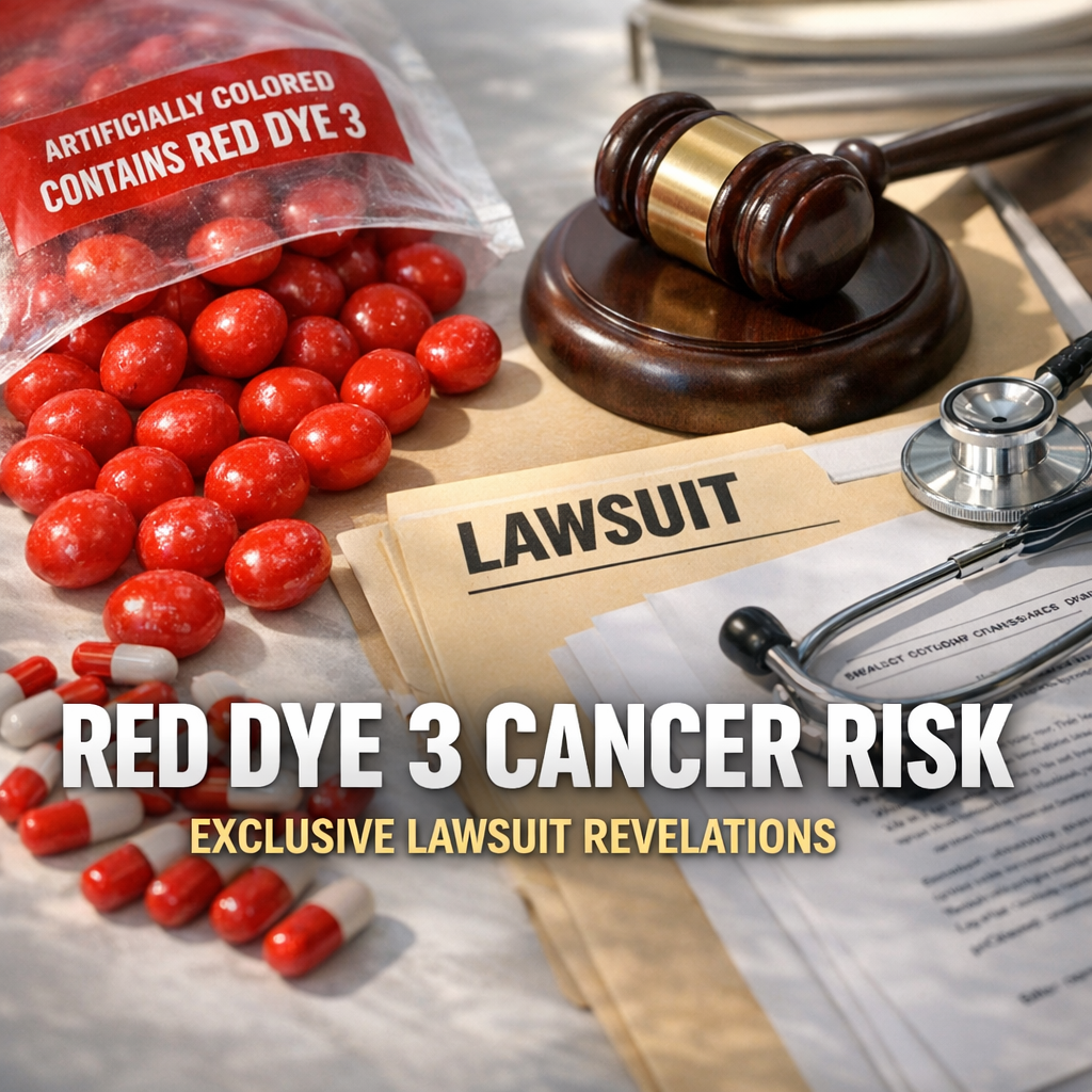 Illustration of Red Dye 3 Cancer Risk: Exclusive Lawsuit Revelations