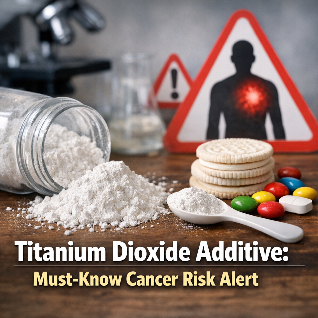 Illustration of Titanium Dioxide Additive: Must-Know Cancer Risk Alert